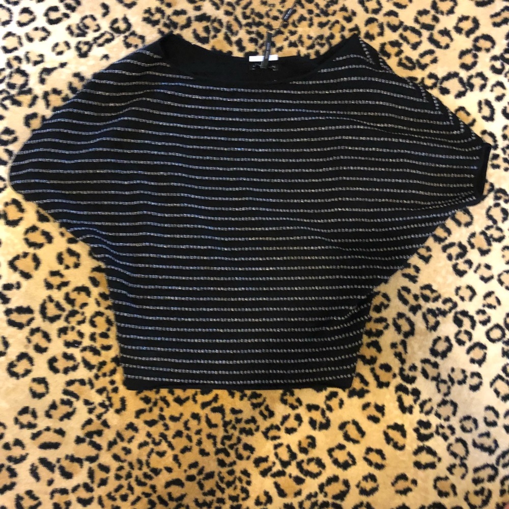 Sarah Pacini Black and Silver Top Size 00